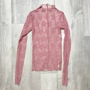 NWT Free People Lady Lux Layering Top in Rose size small